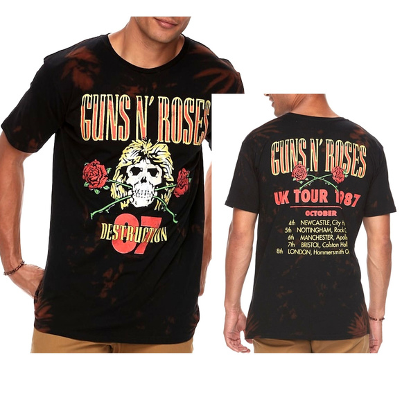 Guns N Roses Bleach Destruction Tour metal rock Official T-Shirt M NWT - Picture 1 of 5